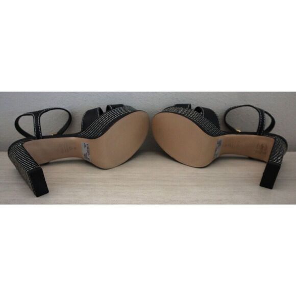 Schutz Women's Sz 8.5B Black Leather Keefa Casual Platform Sandals - Picture 4 of 12